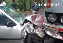 காரும் பஸ்சும் மோதிக்கொண்டன