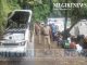காவல் துறை வாகனம் நடுரோட்டில் கவிழ்ந்தது விபத்து