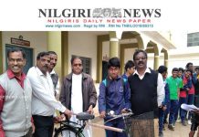 உதகை புனித சூசையப்பர் மேல்நிலைப் பள்ளியில் மாணவர்களுக்கு தமிழக அரசின் விலையில்லா மிதிவண்டி வழங்கப்பட்டது