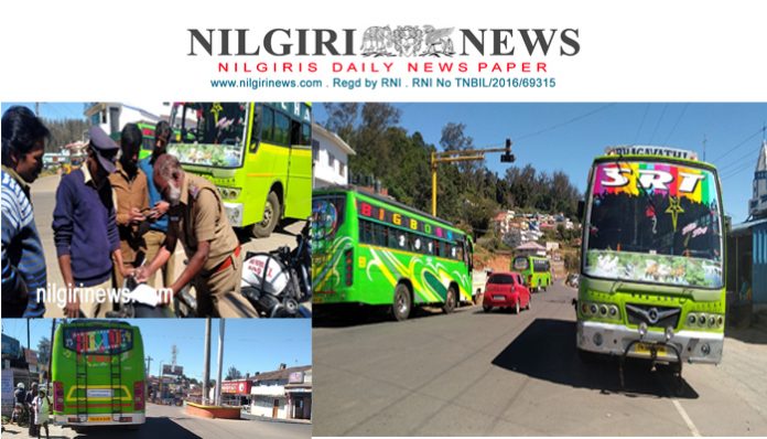 Nilgiri News , Ooty News , Ooty live News Mini Bus Fine