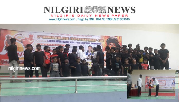 Dharmapur Shalin Dragon wushu kung -Fu international 2019 சார்பாக 12 வது தேசிய அளவிலான Kung-Fu Open championship 2019 போட்டிகள் ஓசூரில் நடைபெற்றது.